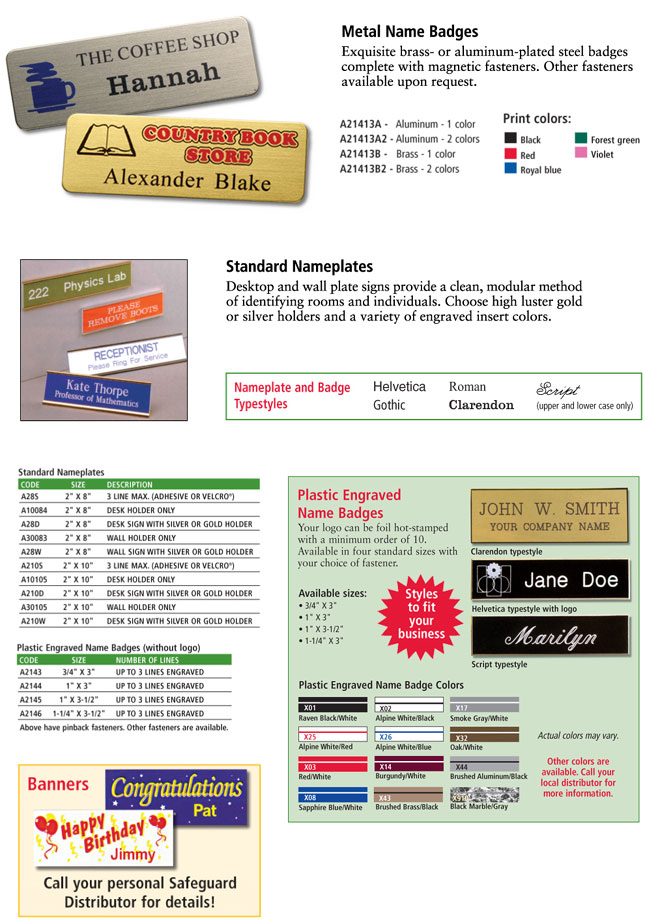 Badges, Banners & Nameplates