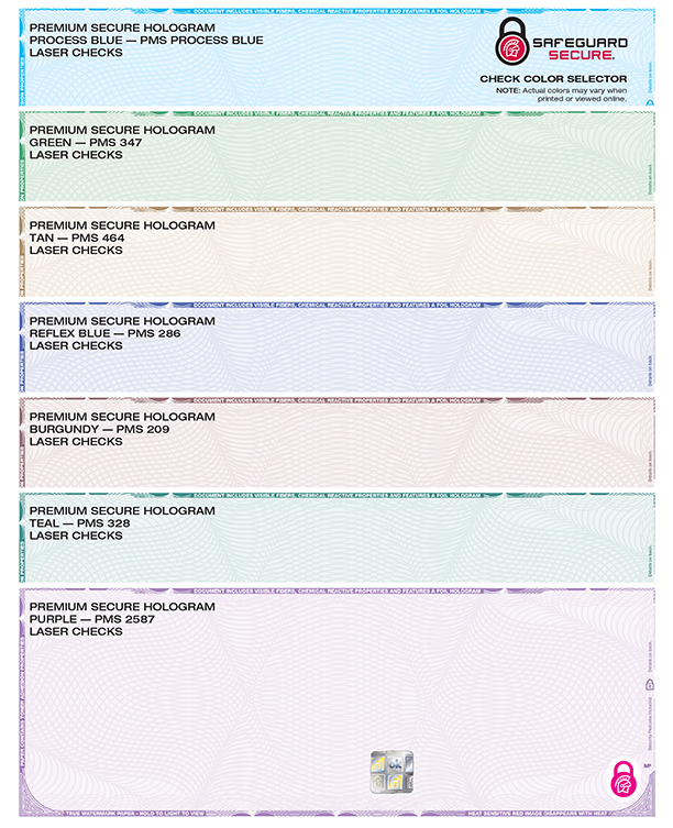 Premium-Secure Check Color Guide