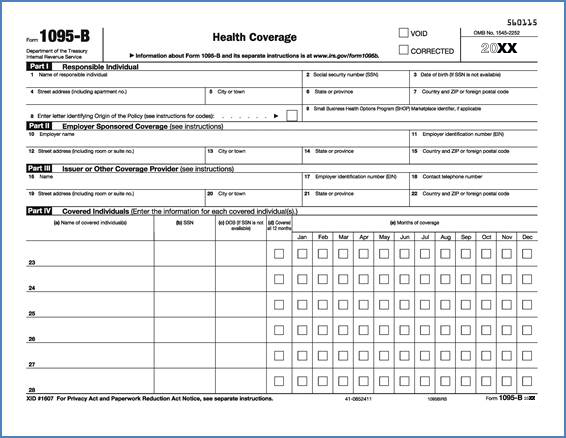 1095BRS500 Tax Form