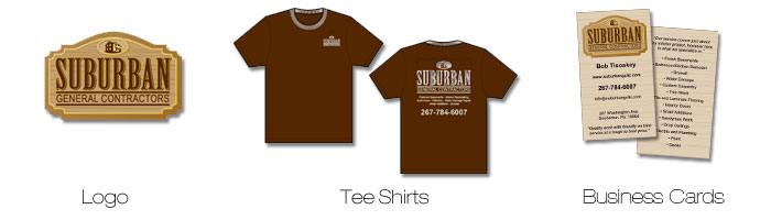 Logo, Tee shirts, business cards
