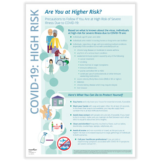 Protect Yourself if You're High Risk Poster