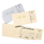 embossed gift certificate