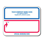 preprinted mailing tag